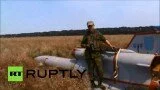 RAW: Soviet drone used by Ukraine govt downed & found in Donetsk field